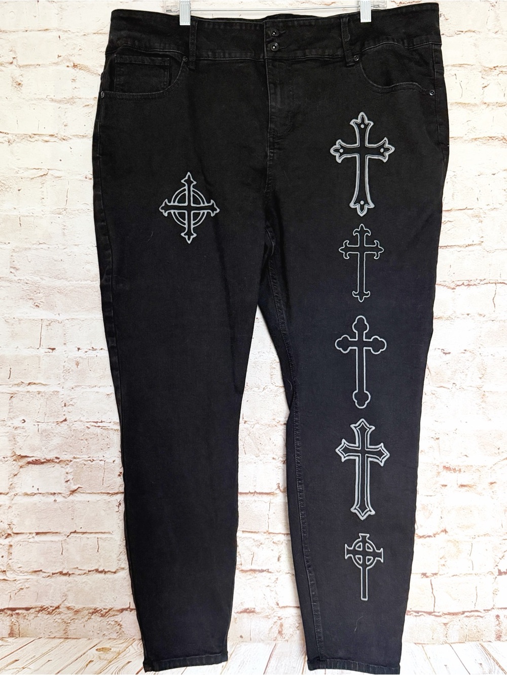 Hot Topic gothic cross skinny jeans
